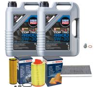 Bosch Pacchetto di Ispezione 10 L Liqui Moly Top Tec 5W-30 per Mercedes Sprinter