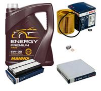 Bosch Pacchetto di Ispezione 5 L mannol Energy Premium 5W-30 per Mazda 6