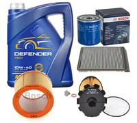 BOSCH Pacchetto di ispezione 5L MANNOL Defender 10W-40 per Citroën Peugeot