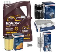 Bosch Pacchetto di Ispezione 6 L mannol Energy Premium 5W-30 per Il VW Golf Plus