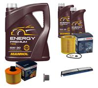 Bosch Pacchetto di Ispezione 7. L mannol Energy Premium 5W-30 per BMW 3er 325i