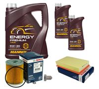 Bosch Pacchetto di Ispezione 7 L mannol Energy Premium 5W-30 per VW Fred 2.9 VR6