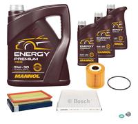 BOSCH Pacchetto di ispezione 8 L MANNOL Energy Premium 5W-30 per Nissan X-Trail