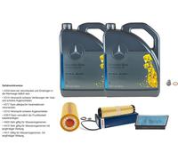 BOSCH Pacchetto di ispezione Mercedes Da 10 Litri ORIGINAL Olio 5W-40 229.5 per
