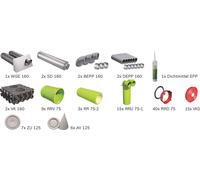 BOSCH Pacchetto di Ventilazione Residenziale BOPA VE104 Pacchetto di Distribuzione dell'Aria a Condotti Circolari, fino a 250 m² - 7739624336