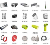 BOSCH Pacchetto di ventilazione residenziale BOPA VE303, pacchetto di distribuzione dell'aria a condotto circolare, 120 m², a soffitto - 7739621047