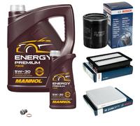 BOSCH Pacchetto Ispezione 6 L MANNOL Energy Premium 5W-30 Per Honda CR-V IV 2.0