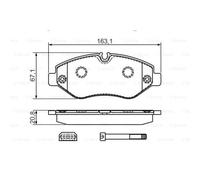 BOSCH Pastiglie Freni Anteriori per Mercedes-Benz Sprinter 3-T Box Vito Bus VW