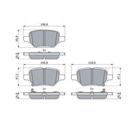 Bosch Pastiglie Freni Posteriori per Chevrolet Trax Opel Mokka