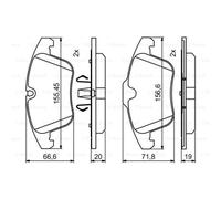 BOSCH Pastiglie Freno Bremsbelegsatz Frontale Adatto A per Jaguar Xe