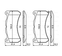 BOSCH Pastiglie Freno Bremsbelegsatz Frontale Adatto A per Lexus Is II
