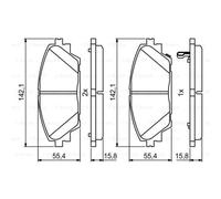 BOSCH Pastiglie Freno Bremsbelegsatz Frontale Adatto A per Mazda 3 CX-3
