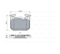 BOSCH Pastiglie Freno Bremsbelegsatz Frontale per BMW 1er 3er Touring