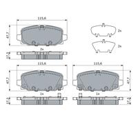 BOSCH Pastiglie Freno Bremsbelegsatz Posteriore Adatto A per Jeep Compass
