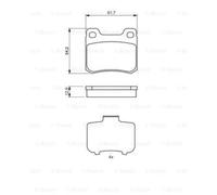 BOSCH Pattini Freno 0 986 466 874