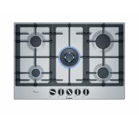 Bosch Serie 6 PCQ7A5B90 Piano cottura a gas 75 cm Acciaio inox