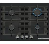 Bosch Serie 4 PNP6B6K40 , Piano cottura a gas, 60 cm, Vetro temperato, Nero