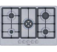 Bosch Serie 4 PGQ7B5K90 , Piano cottura a gas, 75 cm, Acciaio inox