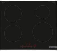Bosch PIE631HB1E Serie 6 - Piano cottura a induzione, DirectSelect | 60 cm, nero, 4 caminetti, timer con funzione di spegnimento, tasto "Preferiti", regolazione automatica della cappa