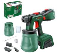 Bosch pistola a spruzzo a batteria AdvancedSpray 18V-500 (per varie vernici; 3m²/min; 2 serbatoi 1200 ml; batteria 4 Ah e caricabatteria)