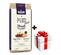 BOSCH Plus Adulto Struzzo e patate 12,5kg + sorpresa per il cane GRATIS