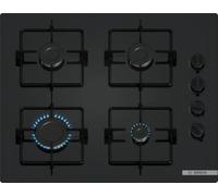 Bosch POP6B6K30, Serie 2, Piano Gas, 4 Fuochi, 60 cm, Vetro Temperato Nero