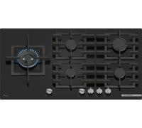 Piano Cottura 5 Fuochi a Gas 90 cm (1 Bruciatore Wok) in Vetro colore Nero - PPM9A6I40 Serie 6
