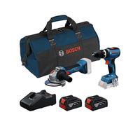 Bosch PRO 18V System Combo Kit GSB 18V-65 + GWS 18V-8 + 2Batterie GBA 5.0Ah + GAL 18V-40 + RAF BAG