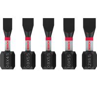 Bosch PRO Cacciavite A Impatto Fessurato, SL4,5 - SL6,5, 25 Mm, 5 Pezzi