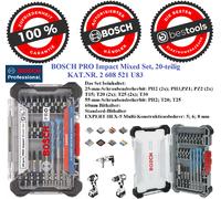 Bosch Set di 20 cacciaviti Pro Impact, 20 pezzi (200 x 107 mm, accessori professionali, cacciavite)