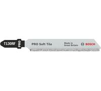 Bosch Pro Soft Tile T130RF - 2 lame per seghetto alternativo (per piastrelle, piastrelle, lunghezza 83 mm, accessorio professionale)