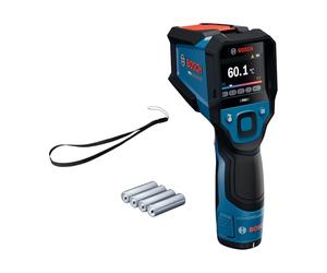 Bosch PRO Termometro a Infrarossi GIS12V-700-14 (grande display grafico, protezione IP54, resistente a cadute da 2 m, doppia alimentazione, in dattatore batteria e pile AA)