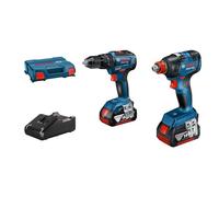 Bosch Professional 06019J2208 GDX 18V-200 + GSB18V-55, 18V, blu