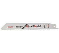 Bosch Professional 100 pezzi di lame per sega universale S 922 HF Flexible for Wood and Metal (lunghezza 150 mm, accessorio per sega universale), Nero