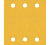 Bosch Professional 10x Carte abrasive Expert C470 con 6 fori (per Legno duro, Vernice su legno, 115x107 mm, Grana 240, accessorio Levigatrice orbitale)