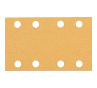 Bosch Professional 10x Carte abrasive Expert C470 con 8 fori (per Legno duro, Vernice su legno, 80x133 mm, Grana 100, accessorio Levigatrice orbitale)