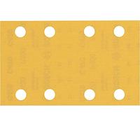 Bosch Professional 10x Carte abrasive Expert C470 con 8 fori (per Legno duro, Vernice su legno, 80x133 mm, Grana 400, accessorio Levigatrice orbitale)