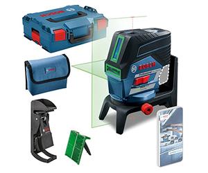 Bosch Professional 12V System Livella Laser GCL 2-50 CG,senza batteria e caricabatteria, laser verde, da interno, con app, supporto, raggio d'azione visibile fino a 20 m, in L-BOXX