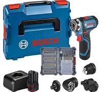 Bosch Professional 12V System Trapano-Avvitatore a Batteria Gsr 12V-15 Fc (Incl. 2 Batterie 2,0 Gba 12V, Caricabatteria, 4 Rialzi, Set Accessori da 40 Pz., L-Boxx 136) - Amazon Exclusive Set