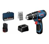 Bosch GSB 12V-15 1300 Giri/min Nero, Blu