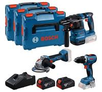 Bosch Professional 18V Profi Set GBH 18V-22 + GSR 18V-65 + GWS 18V-8 (2x 5,0Ah, 3 L-BOXX)