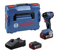 Bosch Professional 18V System Avvitat. a massa batt. batt. GDR 18V-220 C (fino a 3.400 giri/min, coppia 220 Nm, mot. brushless, incl. 2 batt. 5.0 Ah, caricab. GAL 18V-40, mod. Connectivity, in L-BOXX)