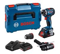 Bosch Professional 18V System Avvitatore a batteria GSR 18V-90 FC - FlexiClick System (incl. 1 GFA 18-M, 1 GFA 18-H, 2 batterie GBA ProCORE18V 4.0Ah, caricabatteria rapido GAL 18V-40, L-BOXX)