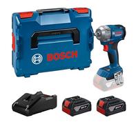Bosch Professional 18V System Avvitatore a massa battente a batteria GDS 18V-350 (kit con 2 batterie 4.0 Ah + GAL 1840, L-BOXX)