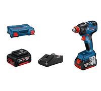 Bosch Professional 18V System Avvitatore a massa battente a batteria GDX 18V-200 (coppia max. 200 Nm, incl. 2 batterie 4.0 Ah GBA 18, caricabatteria rapido GAL 18V-40, in L-Case)