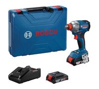Bosch Professional 18V System Avvitatore con percussione a batteria GDX 18V-285 (incl. 2x GBA 18V 2.0Ah, caricabatteria GAL 18V-20, MPP Case)