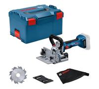 Bosch Professional 18V System Fresa universale a batteria GFF 18V-22 (incl. fresa laterale Ø 105 mm, sacchetto raccoglipolvere, piastra clip, chiave perno, inserto, L-BOXX, senza batteria/caricabatt.)