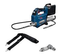 Bosch Professional 18V System Ingrassatore a batteria GFP 18V-10 (pressione di esercizio max. 10.000 psi, portata max. fino a 320 g/min., incl. accoppiatore a 90°, tracolla)