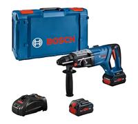 Bosch Professional 18V System Martello perforatore a batteria GBH 18V-28 D (KickBack Control, incl. 2 battl GBA 18V 5.5Ah, caricab. GAL 1880, panno pulizia, impug. suppl., calibro profondità, XL-BOXX)