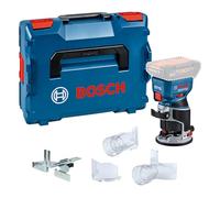 Bosch Professional 18V System Rifilatore a batteria GKF 18V-8 (incl. guida parallela, 2 adattatori aspiratore rifilatura, protez. trucioli, pinza 8 mm, chiave, L-BOXX, senza batteria/caricabatteria)